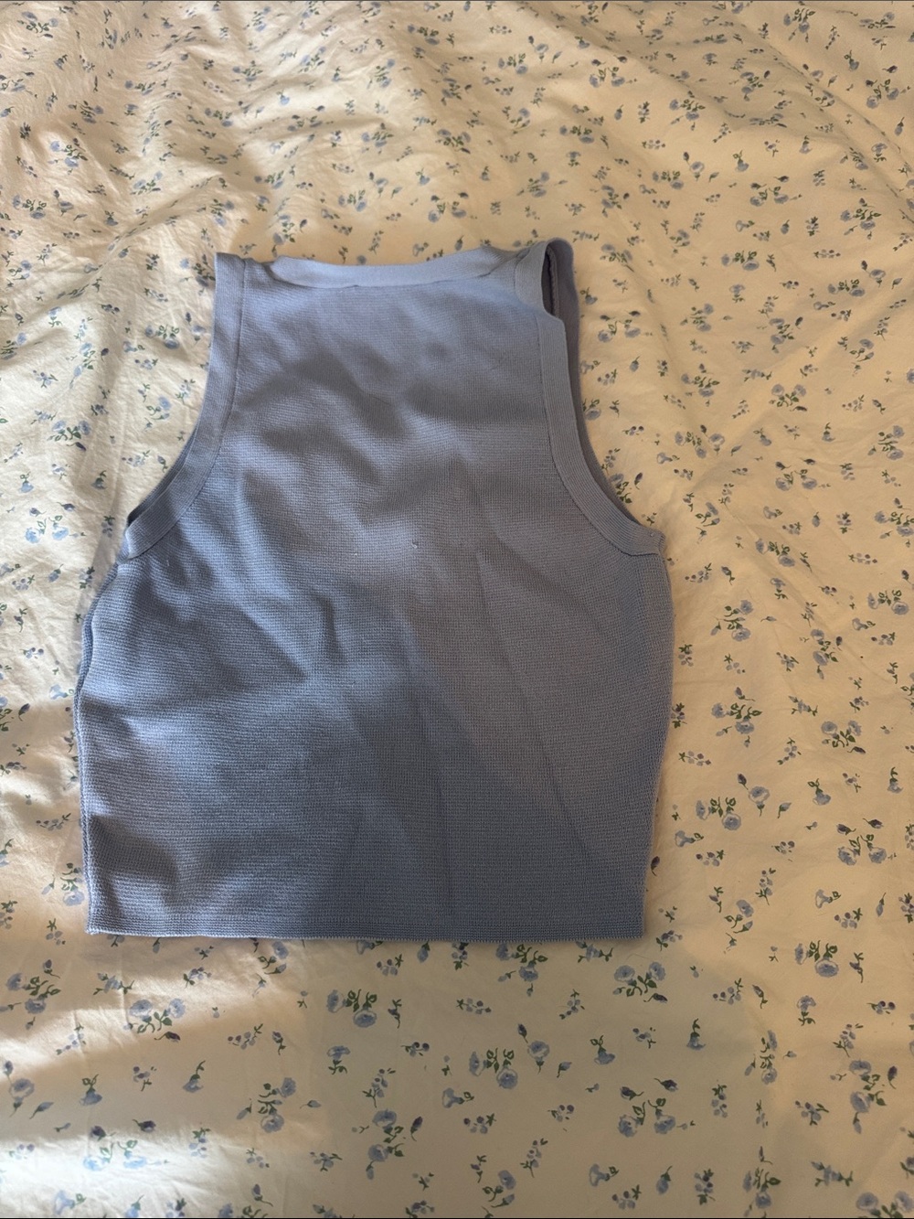 Zara Periwinkle Ribbed Tank Top - Picture 3 of 4